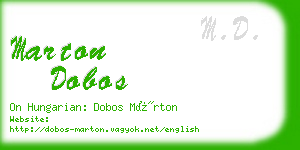 marton dobos business card